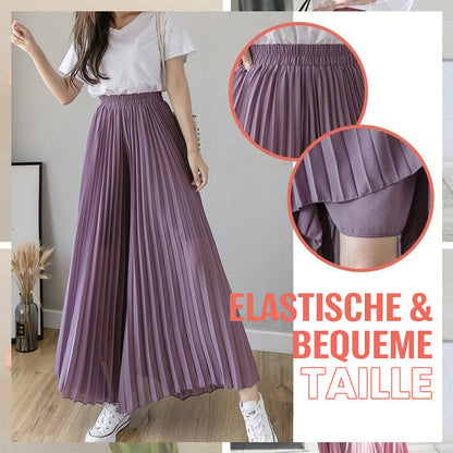 Blaudonau- Trendige Hose Mit Plissee-Design