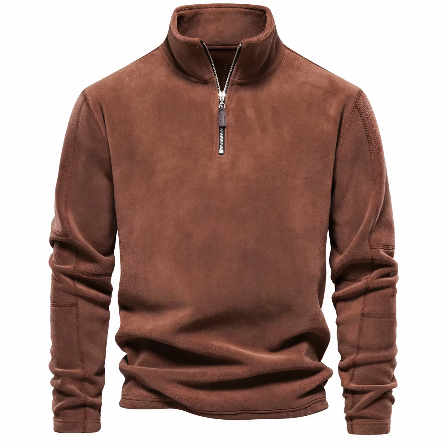 Blaudonau- XAVIER - Kragen Zip Fleece Pullover