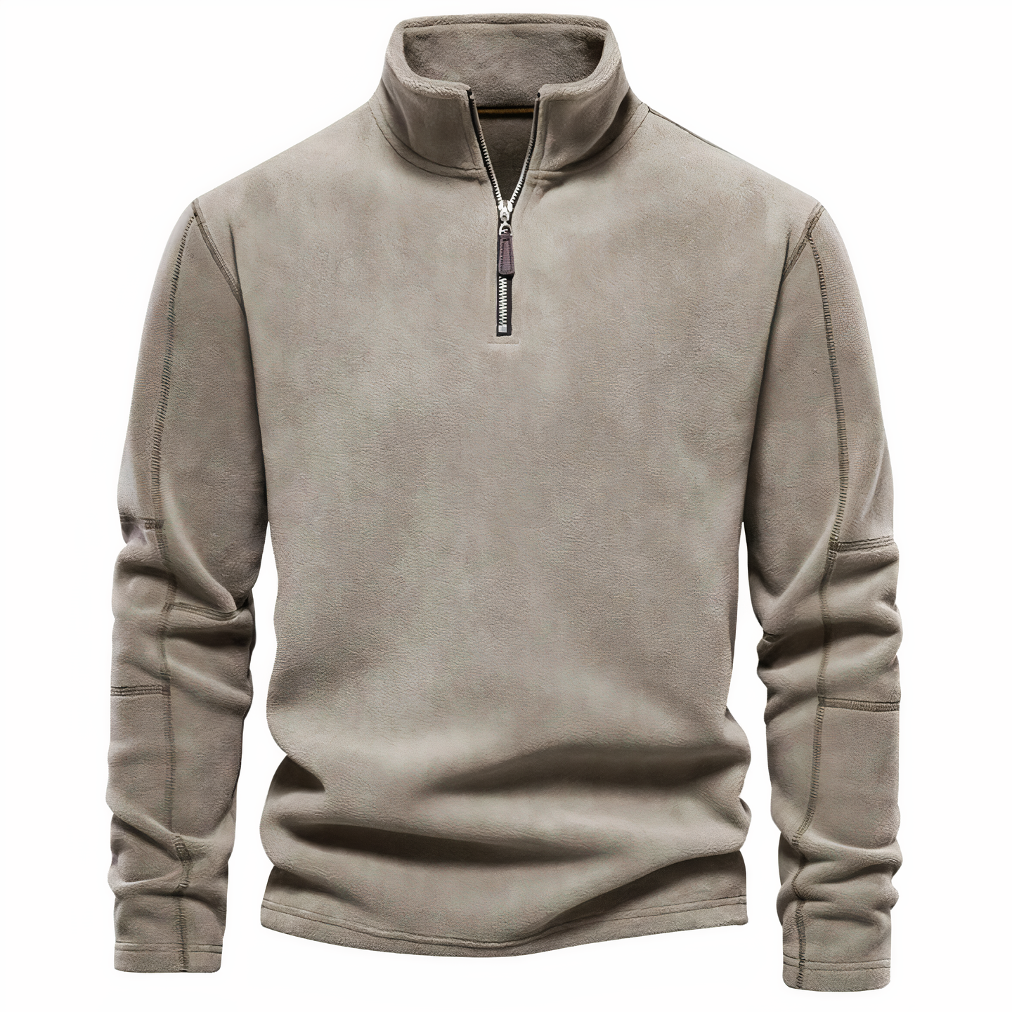 Blaudonau- XAVIER - Kragen Zip Fleece Pullover