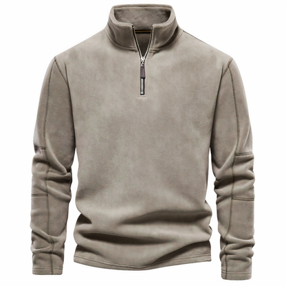 Blaudonau- XAVIER - Kragen Zip Fleece Pullover