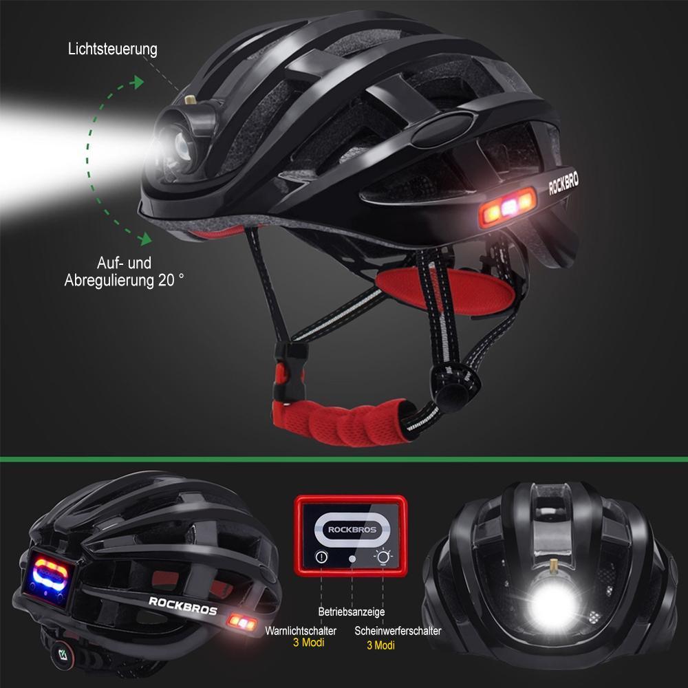 Blaudonau- Erwachsenen Fahrradhelm mit Licht