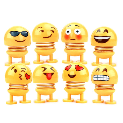 Blaudonau- Autodekoration Kopfschüttelnde Emoji Puppe