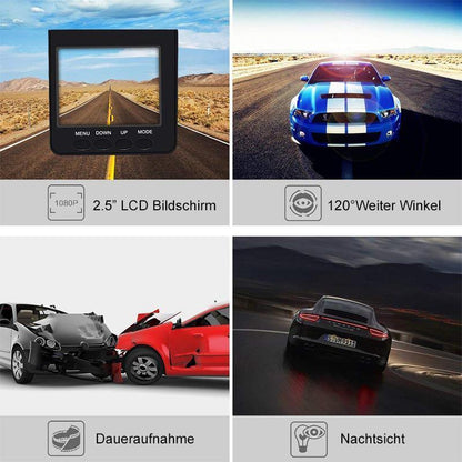 Blaudonau- Auto-DVR, Dashboard-Kamera, Autorecorder / Verkehrs-Dashboard-Camcorder-Loop-Aufnahme-Keine Karte