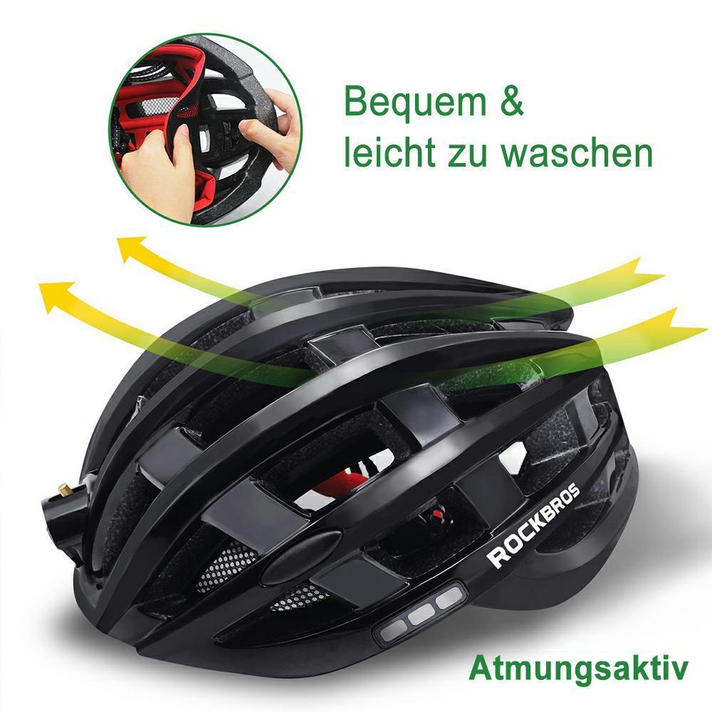 Blaudonau- Erwachsenen Fahrradhelm mit Licht