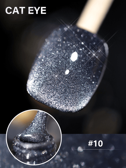 Blaudonau- Laser Diamant Katzenaugen Nagellack 10