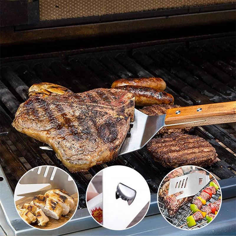 Blaudonau- 5-in-1 Grillspatel, Gabel und Messer