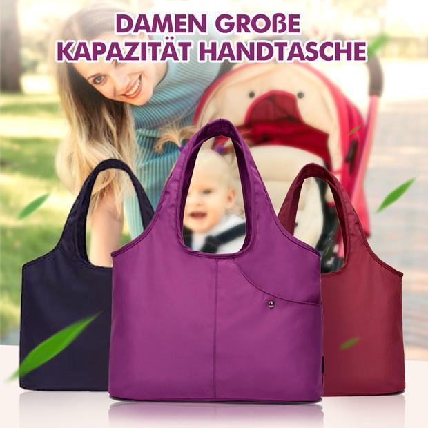 Blaudonau- Damen Große Kapazität Handtasche , Nylon Wasserdichte Umhängetasche