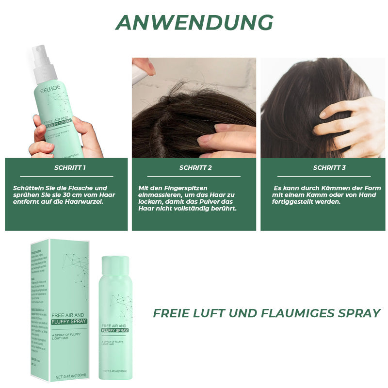 Blaudonau- Auf trockenes Haar sprühen, ohne auszuspülen/Ölkontrollierendes und Volumengebendes Haarspray