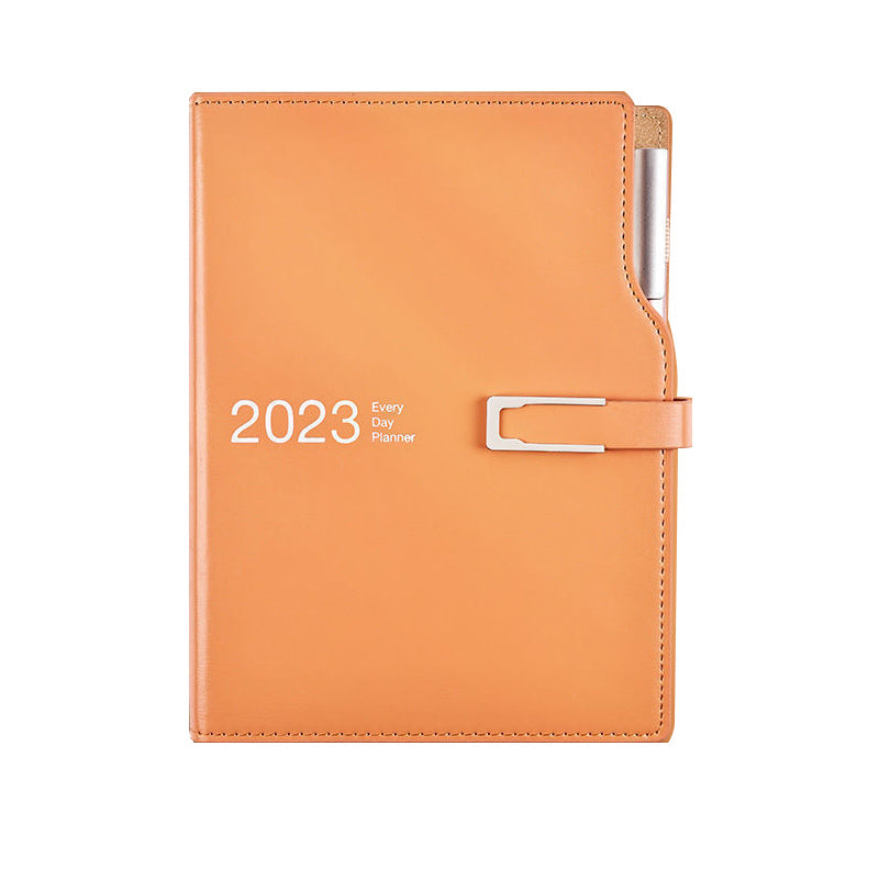 Blaudonau- 2023 Planer-Notizbuch Orange A5