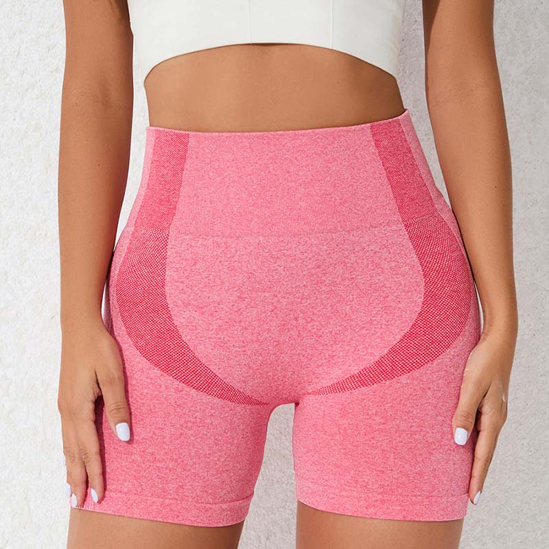 Blaudonau- Bauchkontrollierende Gym-Shorts für Damen mit hoher Taille