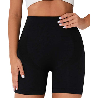 Blaudonau- Bauchkontrollierende Gym-Shorts für Damen mit hoher Taille