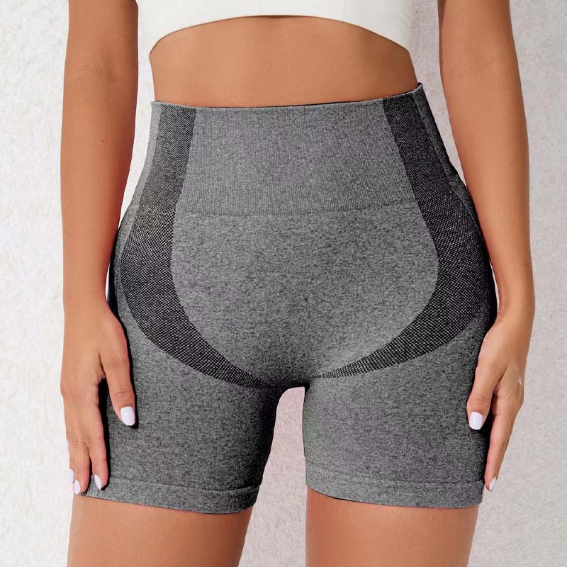 Blaudonau- Bauchkontrollierende Gym-Shorts für Damen mit hoher Taille