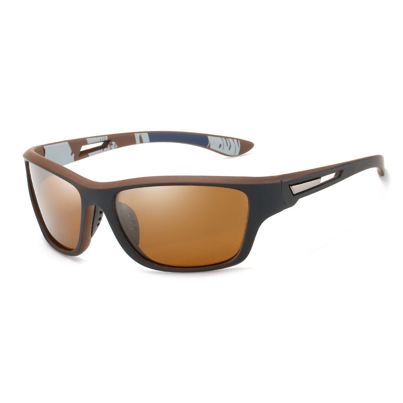 Blaudonau- Blendfreie Outdoor-Sportsonnenbrille mit polarisierten Gläsern Braun