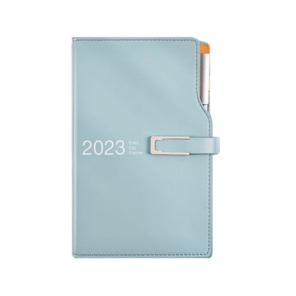 Blaudonau- 2023 Planer-Notizbuch Blau A6