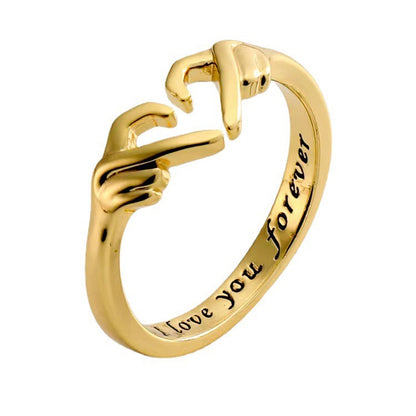 Blaudonau- To My Daughter ‘I Love You Forever’ Heart Ring 1 pc Gold