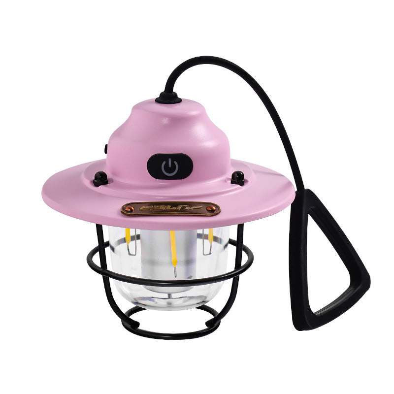 Blaudonau- Retro Wasserdichtes LED-Campinglicht Rosa