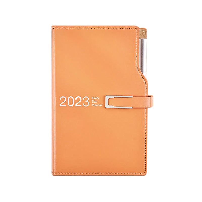 Blaudonau- 2023 Planer-Notizbuch Orange A6