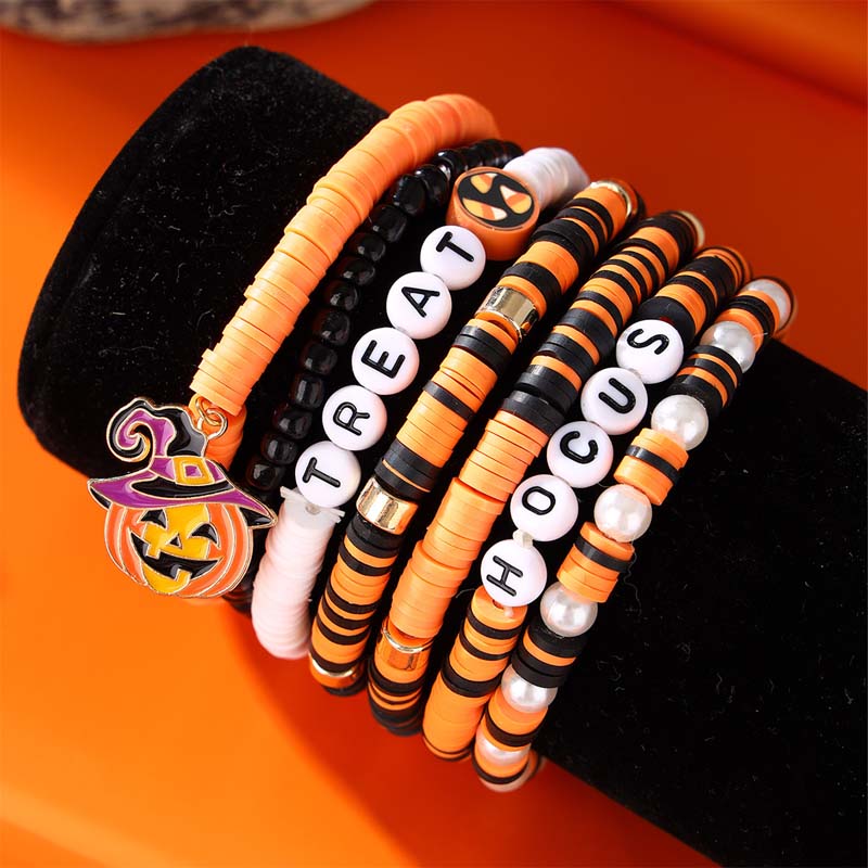 Blaudonau- 7-teiliges New Ambiance Halloween-Armbandset