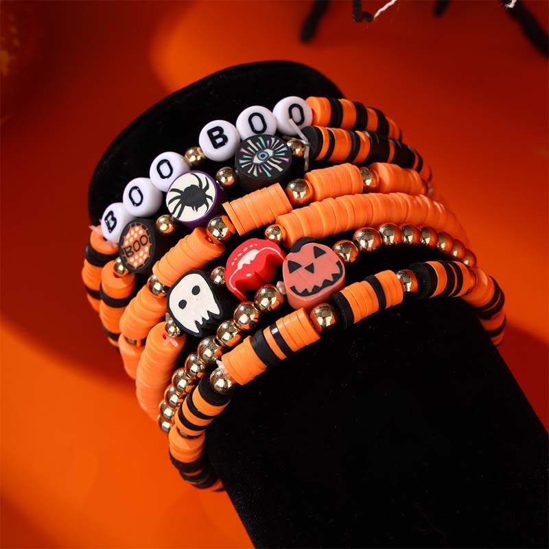 Blaudonau- 7-teiliges New Ambiance Halloween-Armbandset