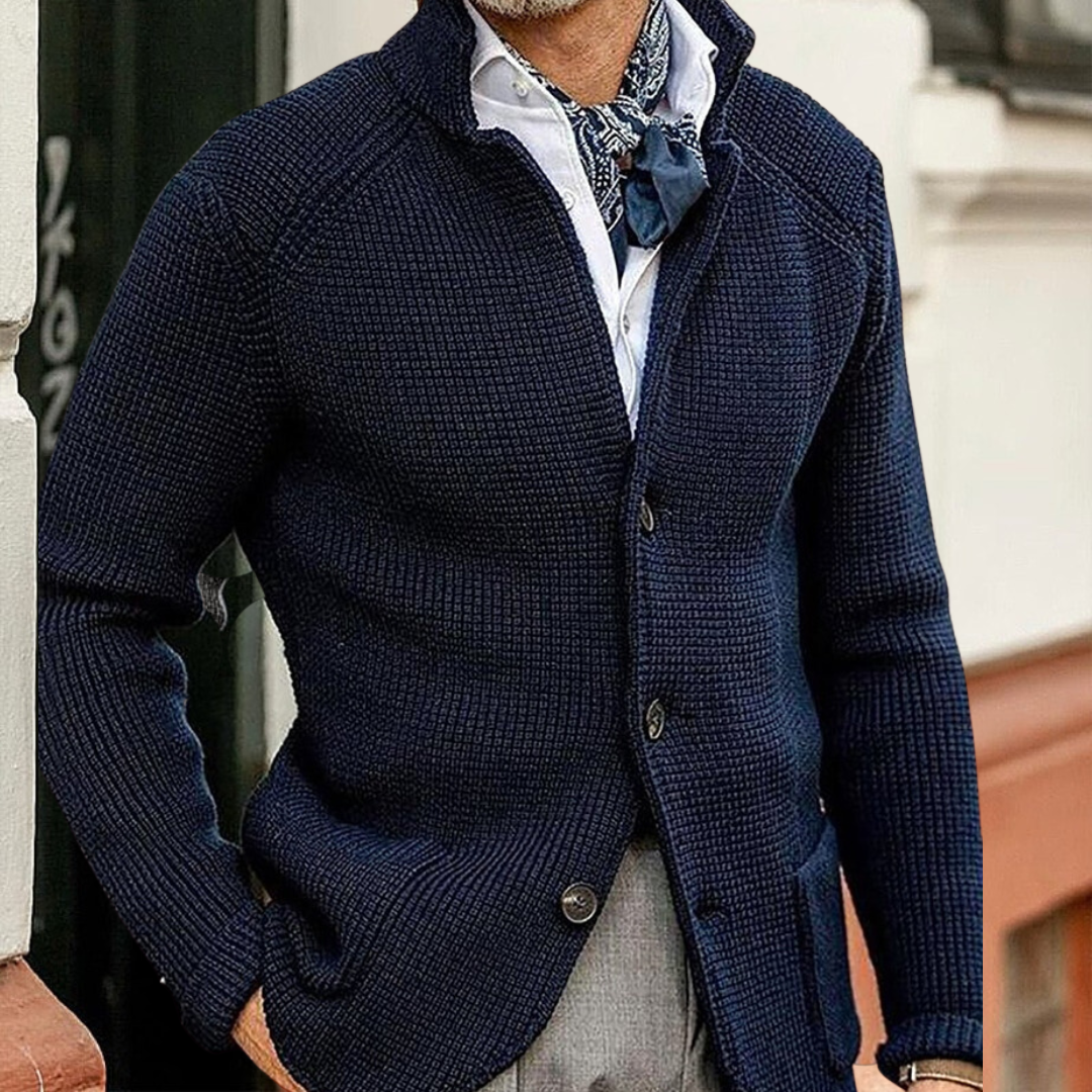 Blaudonau- SIGMUND - Elegante Strickjacke für Männer