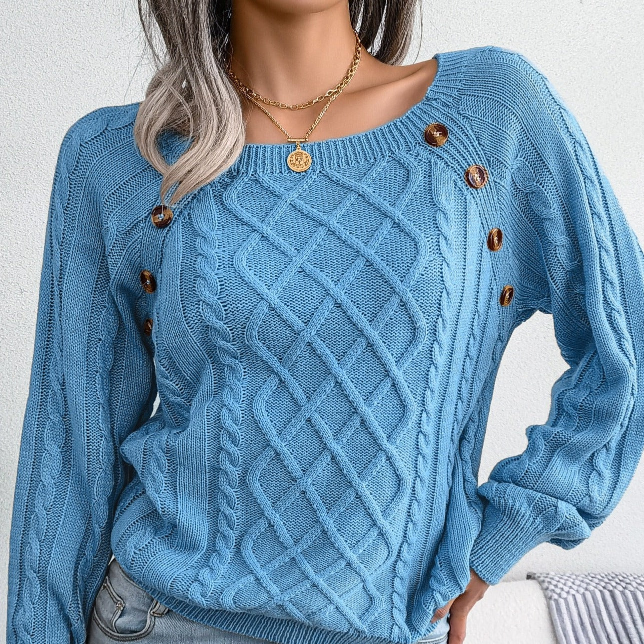 Blaudonau- ADELINDA - Stilvoller Strickpullover für Frauen