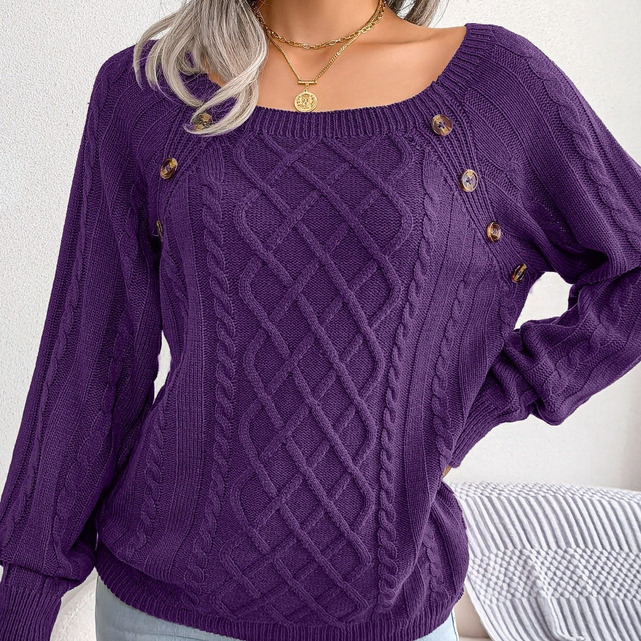 Blaudonau- ADELINDA - Stilvoller Strickpullover für Frauen