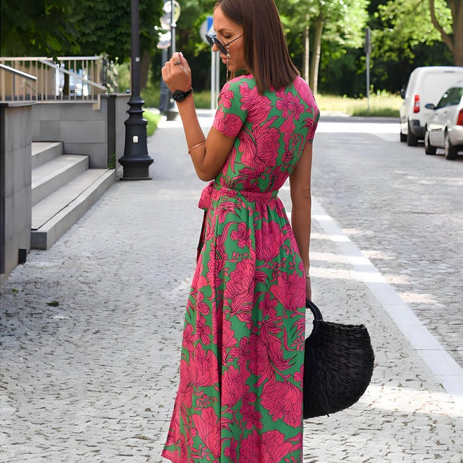 Blaudonau- VALERIA - Streetwear Kleid mit V-Ausschnitt