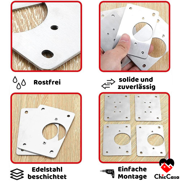 Blaudonau- -30% Reparaturplatten-Set für Scharniere