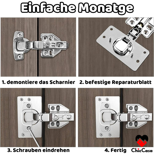 Blaudonau- -30% Reparaturplatten-Set für Scharniere