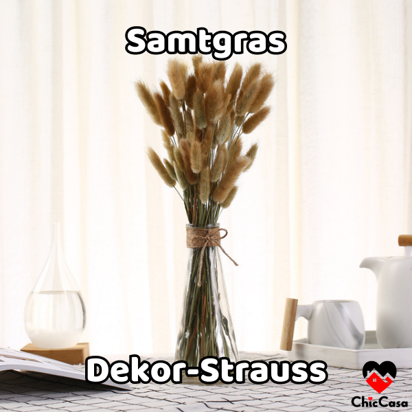 Blaudonau- Samtgras Dekor-Strauss